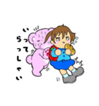 女の子とクマさんの日常（個別スタンプ：4）