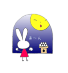 うさことお月さま（個別スタンプ：3）