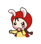 redhood bunny2（個別スタンプ：19）