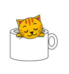 3匹のこねこ 1（文字なし)シロ・トラ・クロ（個別スタンプ：3）