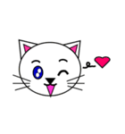 3匹のこねこ 1（文字なし)シロ・トラ・クロ（個別スタンプ：6）