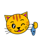 3匹のこねこ 1（文字なし)シロ・トラ・クロ（個別スタンプ：15）