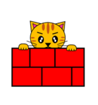 3匹のこねこ 1（文字なし)シロ・トラ・クロ（個別スタンプ：17）