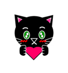 3匹のこねこ 1（文字なし)シロ・トラ・クロ（個別スタンプ：35）