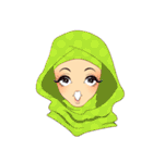 Hello Muslim hijab girl（個別スタンプ：9）
