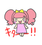 顔文字ツインテちゃん。（個別スタンプ：1）