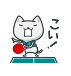 卓球で会話するスタンプ！☆ネコ卓球(シロ)（個別スタンプ：2）