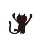 オーバーアクション黒猫（個別スタンプ：6）