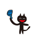 オーバーアクション黒猫（個別スタンプ：24）