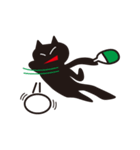 オーバーアクション黒猫（個別スタンプ：38）