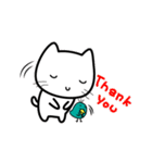 Me-Me cat ＆ Friend（個別スタンプ：1）