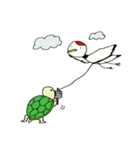 A crane and tortoise（個別スタンプ：6）