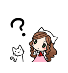 しろねこさんとネコ子（個別スタンプ：5）