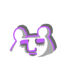 紫色のクマさん（個別スタンプ：39）