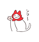 赤ずきん白猫（個別スタンプ：8）