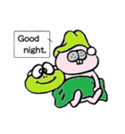 かえるとうさぎ。（個別スタンプ：39）