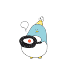 ペンギンとシロクマの素朴なスタンプ（個別スタンプ：3）