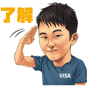 Team Visa アスリートスタンプの画像