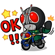 LINE レンジャー×仮面ライダーコラボの画像