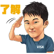 Team Visa アスリートスタンプの画像