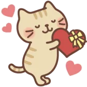 [無料LINEスタンプ] 秋のふくふくにゃんこ♪