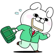 [無料LINEスタンプ] うさぎ100% ＆ LINEマンガ