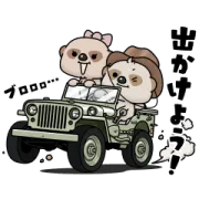 [無料LINEスタンプ] Jeep（ジープ）×ともぞー