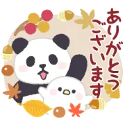 【秋】もふもふパンダンミニ×LINEバイトの画像