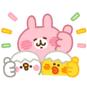 [無料LINEスタンプ] ピスケ＆うさぎ×ベビーサリー