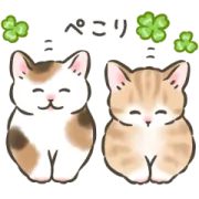 [無料LINEスタンプ] ゆるふわ☆猫たちのスタンプ|erimariコラボ