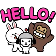 [無料LINEスタンプ] Hello Friends！ W！th LINEヤフー スタンプ