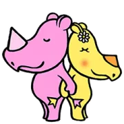 サイ吉とサイ花の画像