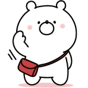 [無料LINEスタンプ] ガーリーくまさん×ヤフージャパン