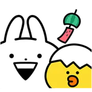 [無料LINEスタンプ] うさぎゅーん！ × ベビーサリー