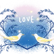 [LINEスタンプ] 星空に愛をささやく鳥たち