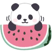 [無料LINEスタンプ] もふもふパンダンミニの夏休み★気遣い敬語