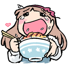 [LINEスタンプ] 食いしんぼうOL もぐ美