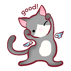 [LINEスタンプ] つばさとしっぽ（ねこ）の画像（メイン）