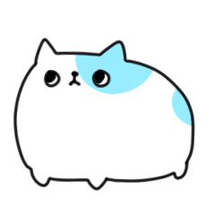 [LINEスタンプ] 左上を見る猫の画像（メイン）