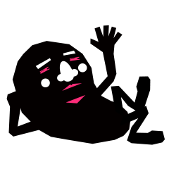 [LINEスタンプ] 黒い人の画像（メイン）