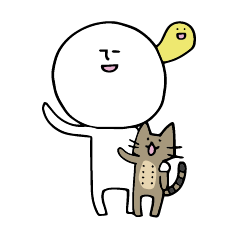 [LINEスタンプ] シロイヒトとちくびねこ