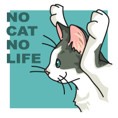 [LINEスタンプ] NO CAT NO LIFE サトヲ猫スタンプの画像（メイン）