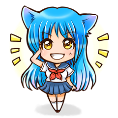 [LINEスタンプ] ネコ耳スタンプ☆元気編の画像（メイン）