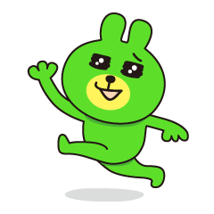 [LINEスタンプ] みどりうさぎ