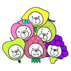 [LINEスタンプ] くだもの犬  FRUIT DOGの画像（メイン）