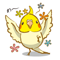 ぺっとり Vol 01 インコ Lineスタンプ はせり