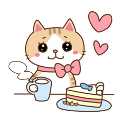 [LINEスタンプ] ねこのみゃーこの画像（メイン）