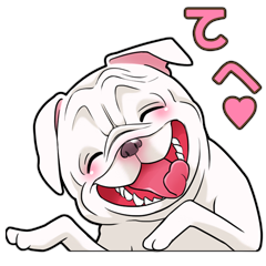 [LINEスタンプ] ペチャ犬Love！