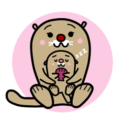 [LINEスタンプ] ラッコだっこの画像（メイン）