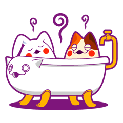 [LINEスタンプ] フニャン＆ピョンチの画像（メイン）